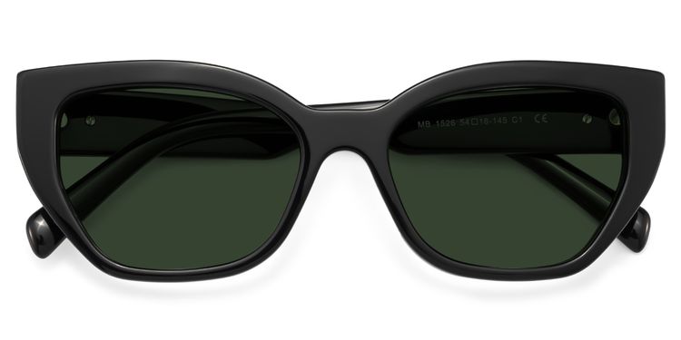 Zia Black Cat eye Sunglasses