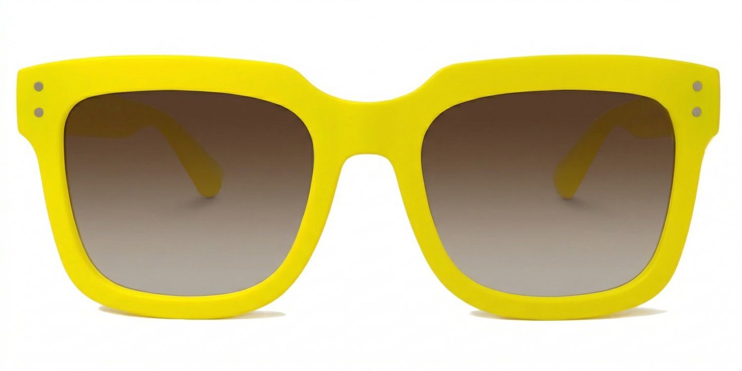 Liizbeett Yellow Frame Sunglasses with Square Style | ZEELOOL CA0