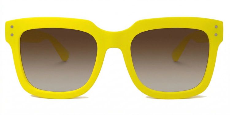 Liizbeett Yellow Square Sunglasses