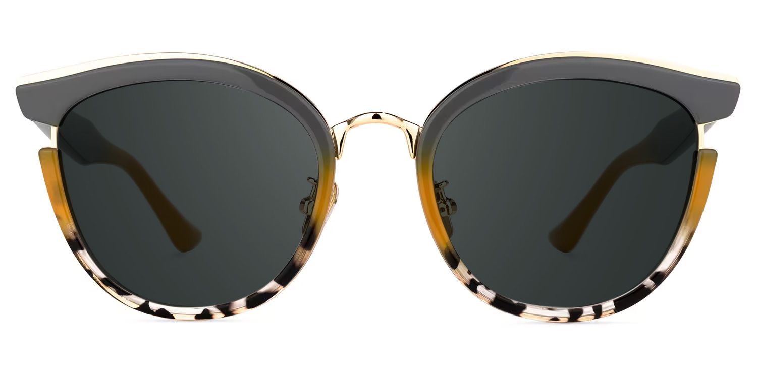 Laraine Cat Eye Gray Full Rim Sunglasses | ZEELOOL CA0