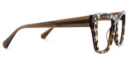 Tessia Brown Leopard Square Glasses5