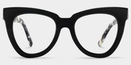 Yaser Black Cat eye Glasses1
