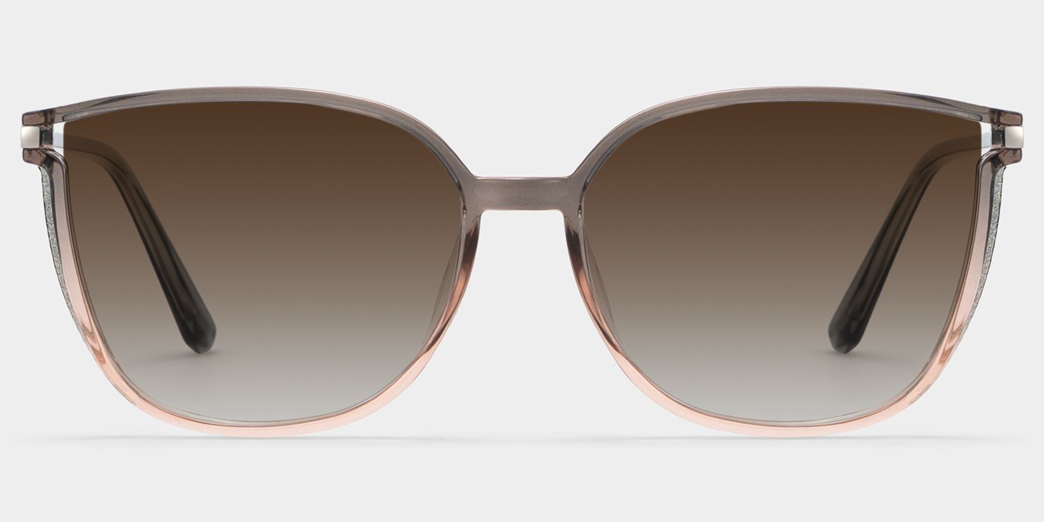 Rodz Gray-Pink Square Polarized Sunglasses for Driving | ZEELOOL CA0