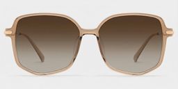 Payton Beige Geometric Sunglasses0
