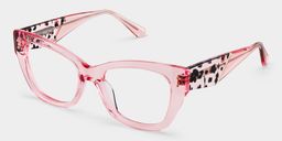 Skylar Clear Pink Butterfly Glasses4