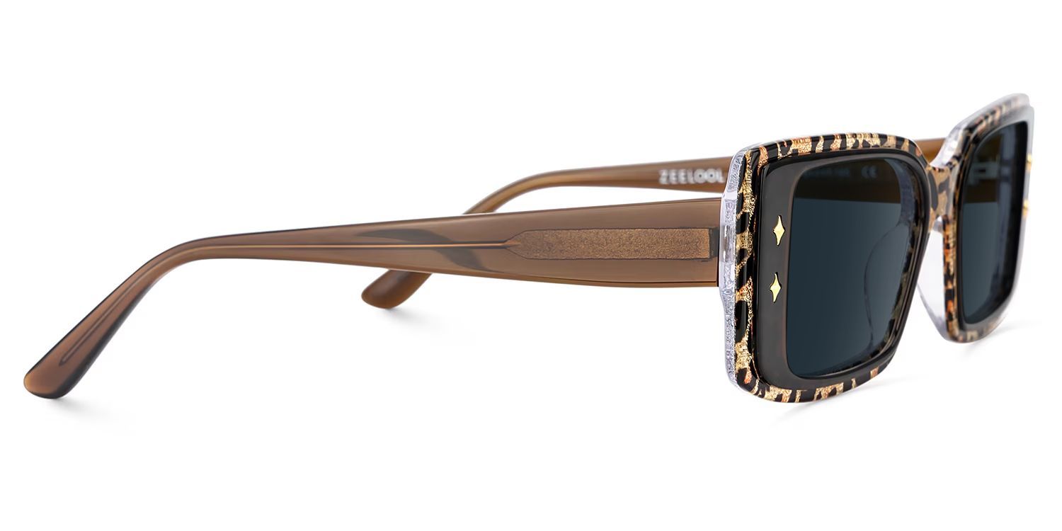 Gleam Acetate Leopard Frame Sunglasses | ZEELOOL CA3