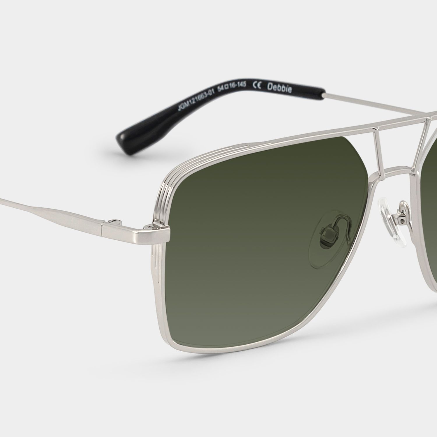 Debbie Aviator Silver Semi Rim Sunglasses | ZEELOOL CA5
