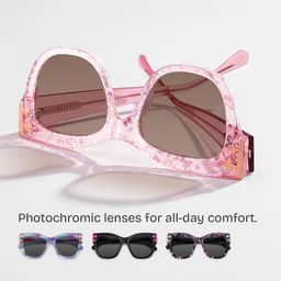 Minfia Pink Square Sunglasses0