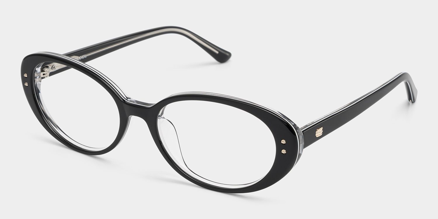 Lennon Black Oval Glasses | Retro Varsity Athleisure3