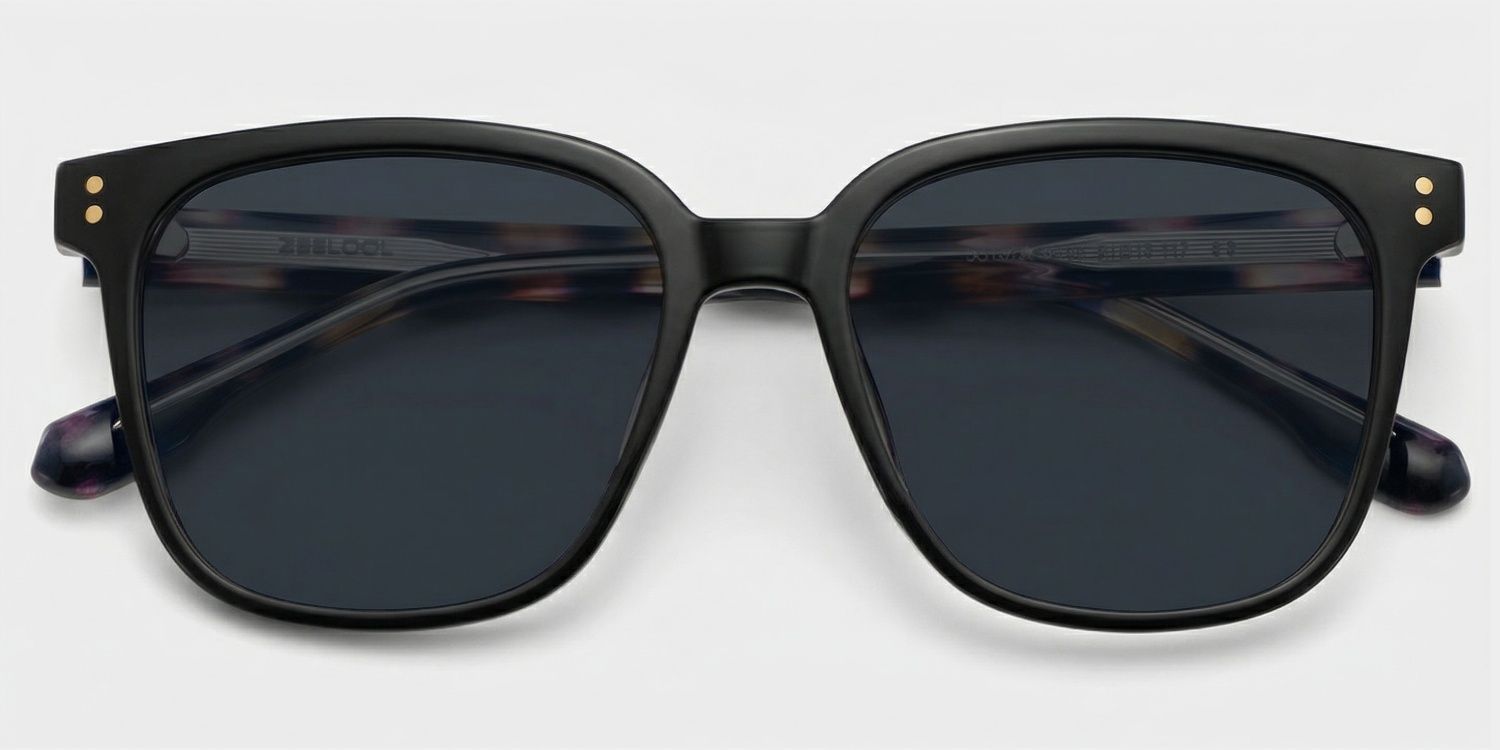 Donnalyn Black Frame Sunglasses with Square Style | ZEELOOL CA1