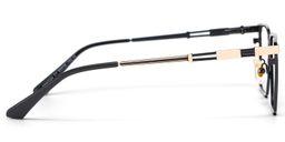 Finn Black Rectangle Glasses3