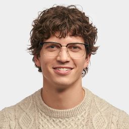 Booker Black-Gold Square Glasses0
