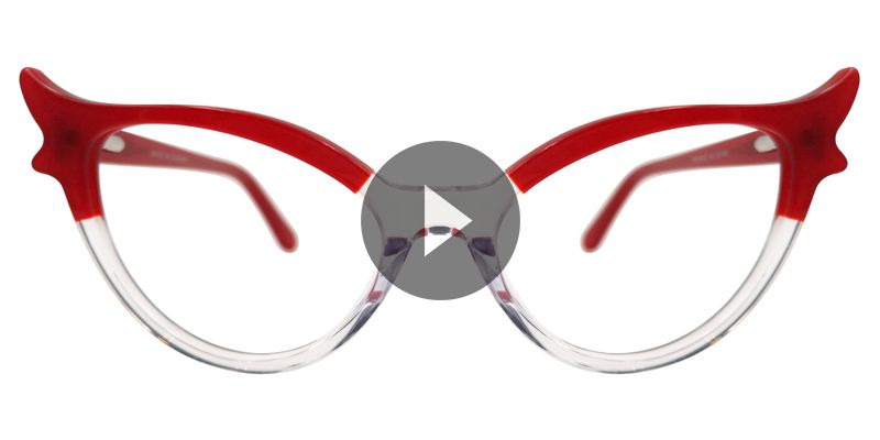 Judy Cat Eye Red Glasses