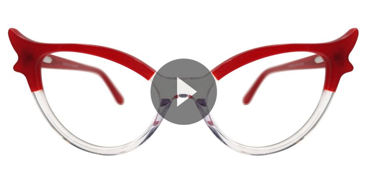 Judy Cat Eye Red Glasses