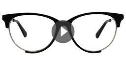 Aeolus Round Black Glasses0