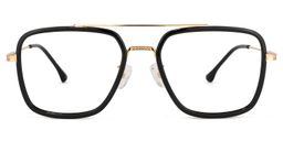Nayeli Aviator Black-Gold Glasses0