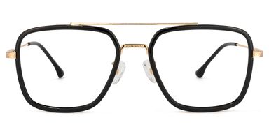 Nayeli Aviator Black-Gold Glasses