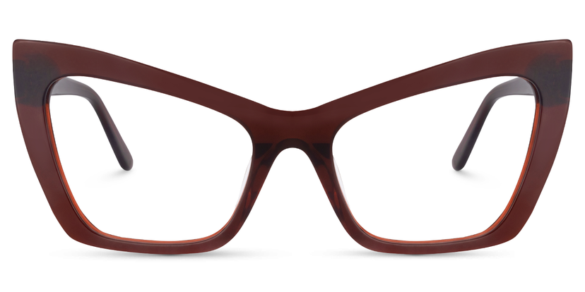 Driscoll Cateye Dark-Red Glasses