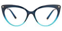 Alivia Cat Eye Blue Glasses0