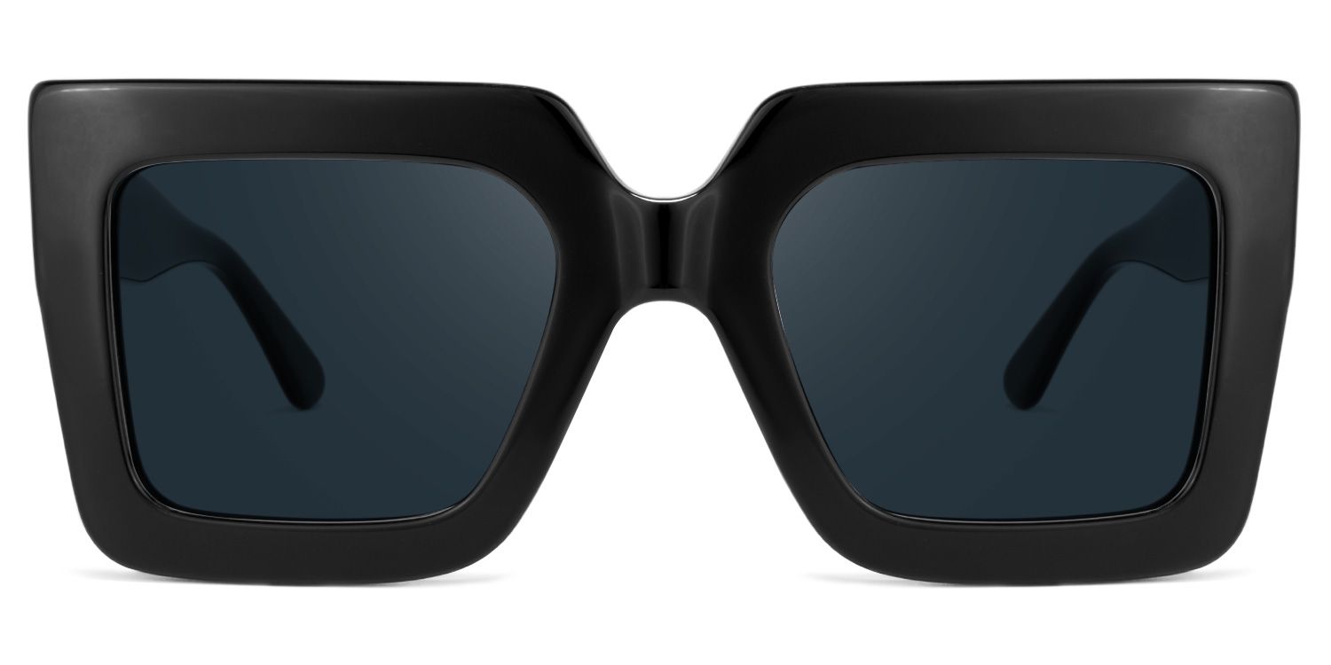 Brandon Square Black Sunglasses for Women & Men | ZEELOOL CA0