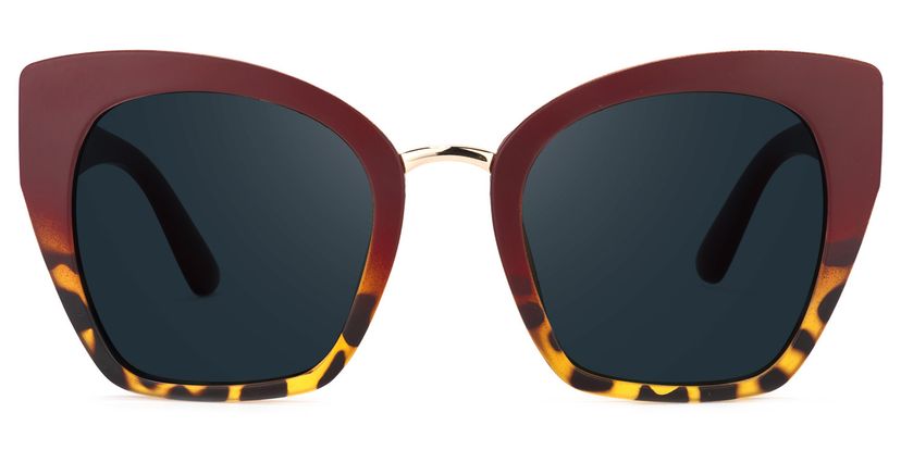 Denis Cat Eye Red Sunglasses