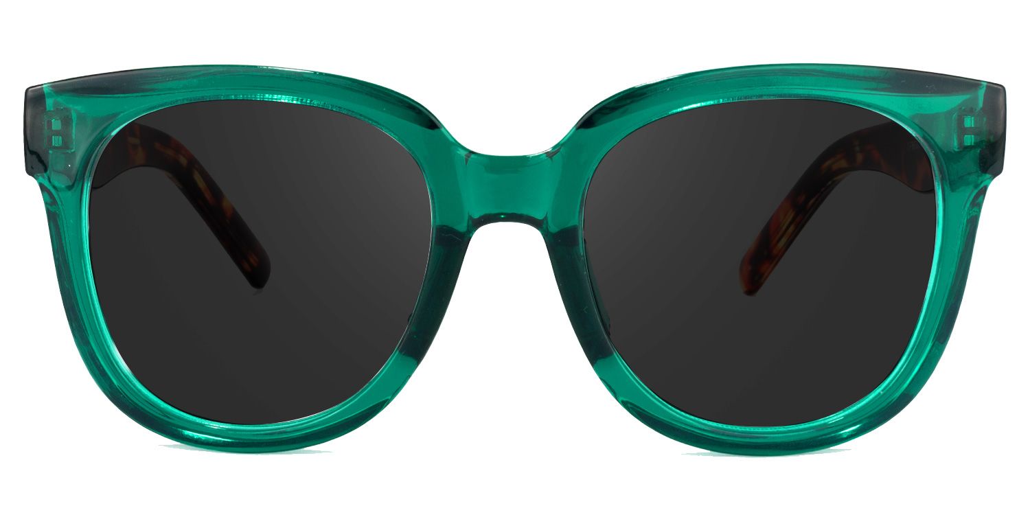 Harrell Square Sunglasses with Plastic Green Frames | ZEELOOL CA0