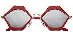 Magda Lip-Shaped Red Sunglasses1