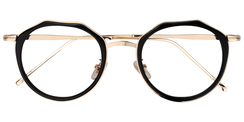 Geometric Black Glasses | Zeelool Eyeglass Frames1