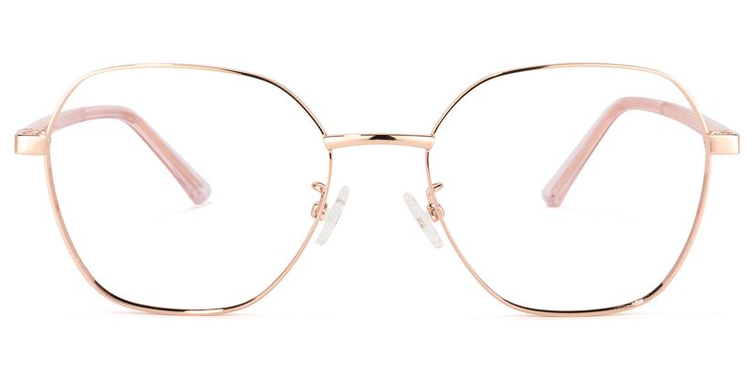 Perry Geometric Rose-Gold Glasses