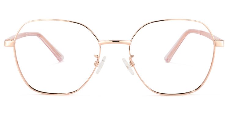 Perry Geometric Rose-Gold Glasses