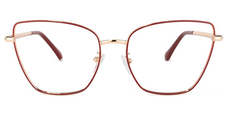 Qasim Cateye Red Glasses