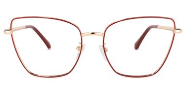 Qasim Cateye Red Glasses