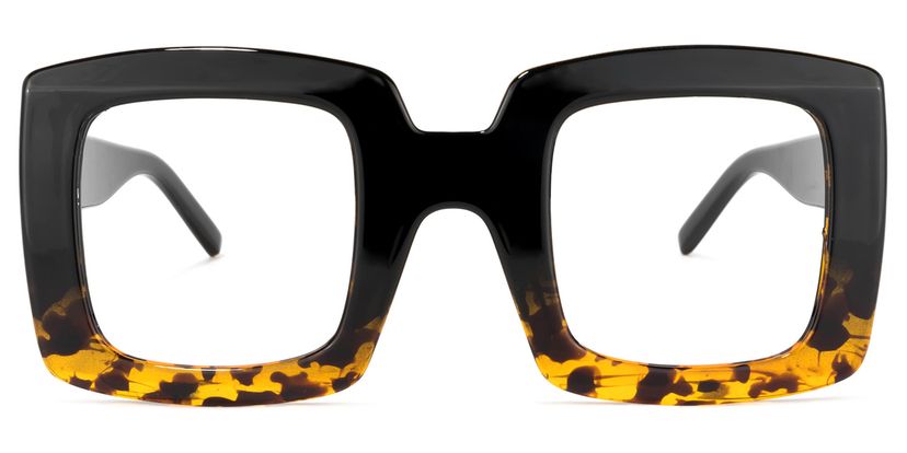 Quincey Square Black Glasses