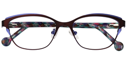 Karissa  Browline Brown Glasses1