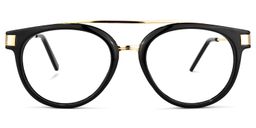 Rebekah Aviator Black Glasses0