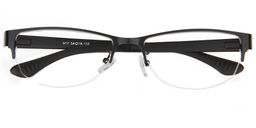 Caleb Semi-Rimless Black Glasses1