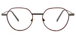 Wilder Round Dark-Red Glasses0