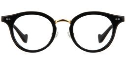 Aimee Round Black Glasses0