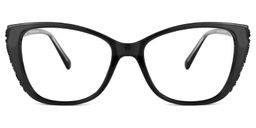 Yoselin Cateye Black Glasses0