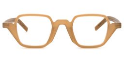 Yasin Square Cameo-Brown Glasses0