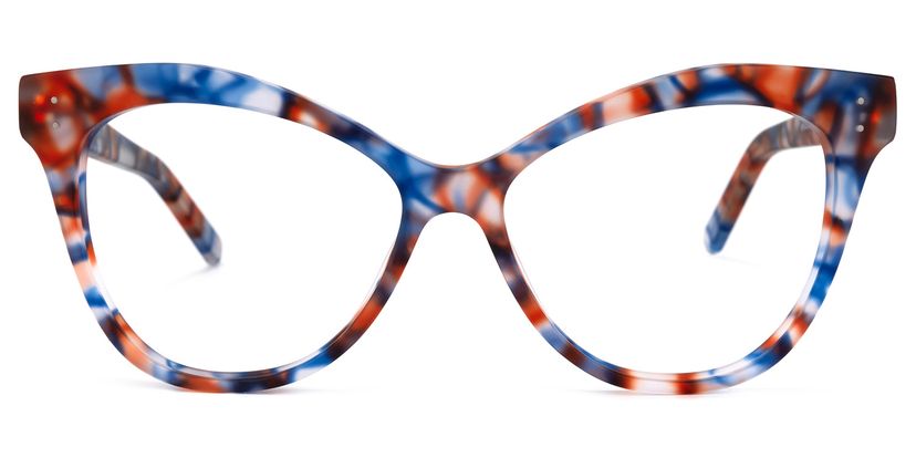 Eschwege Cateye Blue-Floral Glasses