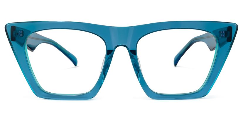 Cecile Cat Eye Blue Glasses