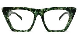 Cecile Cat Eye Green-Floral Glasses0