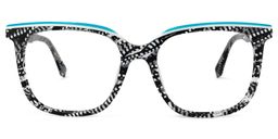 Jaffett Square Black-White Glasses0