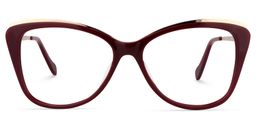 Clayland Cat Eye Dark Red Glasses0