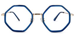 Nathaniel Geometric Blue Glasses0