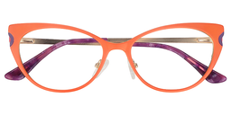 Geraldine Cateye Living Coral Glasses 1