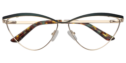 Hedy Cateye Dark Green Glasses2