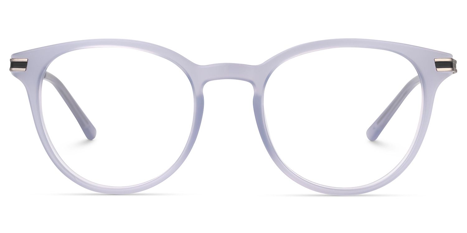 Round Greyish-Purple Glasses | Zeelool Glasses0