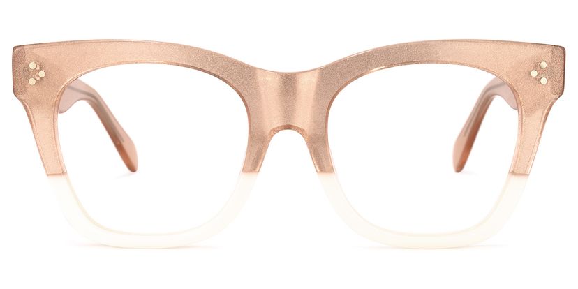 Tandy Rectangle Beige Glasses
